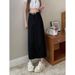 Grey suit high waist slimming straight half for women 2024 spring and autumn versatile commuting mid length skirt with a_voghion.com