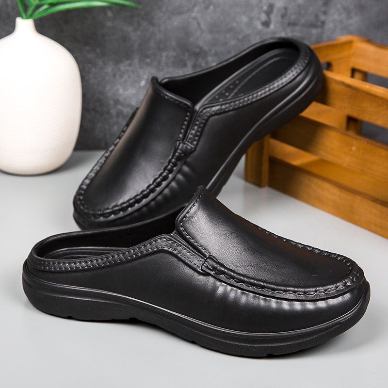 WalkPrime Herren-Regenstiefel mit geschlossener Zehenpartie, Sommer-Design, zum Hineinschlüpfen, rutschfest, für Outdoor-Aktivitäten, Kochsport, dicke Sohle, ideal für Fahrten zwischen den Ländern._voghion.com