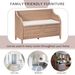 Rustic Style Solid Wood Entryway Multifunctional Storage Bench With Safety Hinge_voghion.com
