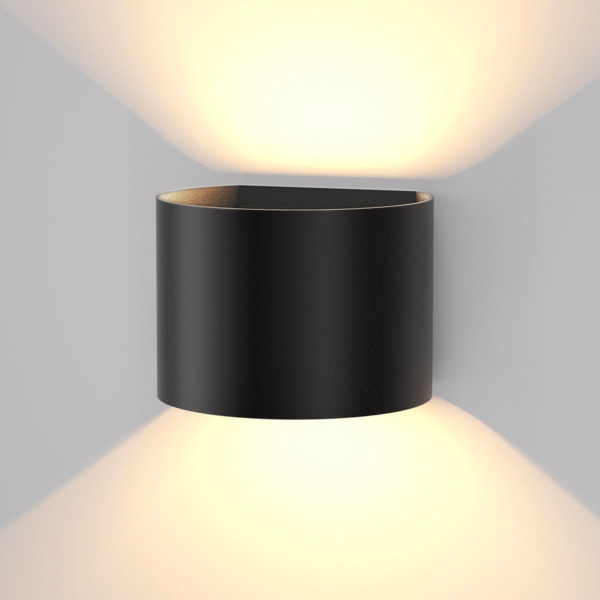 Glitzerlife LED Wandleuchte Innen Wandlampe - Aussenlampe Schwarz Wandbeleuchtung Aussen 5W Up Down Außenleuchte IP65 Wandstrahler 3000K Warmweiß Außenbeleuchtung_voghion.com