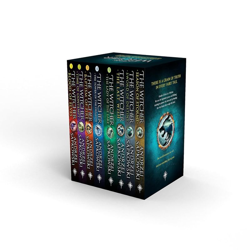 The Witcher Boxset: Der letzte Wunsch, Schwert des Schicksals, Blut der Elfen, Zeit der Verachtung, Feuertaufe, Der Turm der Schwalbe,_voghion.com