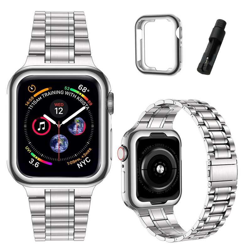 Weiches Gehäuseband für iWatch 10 46 mm 42 mm Metallarmband Armband für IWatch 10 9 8 Ultra 49 mm 44/45 mm Edelstahl Correa_voghion.com