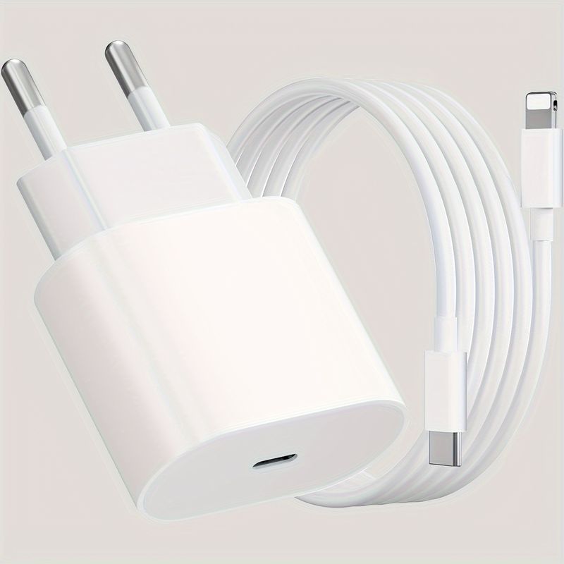 [Certifié MFi] Chargeur rapide mural PD Type C 20 W Câble de charge USB Type C compatible avec IPhone 14 13 12 11 Pro Max XR XS X, IPad_voghion.com