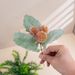 Dekorative Blattsilberkugel Zweig Simulation Blume grüne Pflanze Hochzeit Handwerk_voghion.com