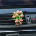 Ambientador de tulipán Xiaodeng Xiaodeng, difusor de fragancia de hortensia de alta gama para rejilla de ventilación, adorno de piedra para decoración interior de coche para mujer_voghion.com