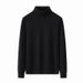 Men's High Neck Knit Sweater Slim Fit Pullover, Soft Wool Blend, Long Sleeve Thermal Top For Winter, Casual & Layering Essential_voghion.com