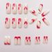Red Love Long Wearing Armor Square Valentine's Day Nail Set Press On Nails_voghion.com