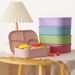 1 STÜCKE Baby Silikon Lebensmittel Aufbewahrungsbox Einfarbig Baby Geschirr Tragbare Vier-fach Teller Kleinkind Lunchbox_voghion.com
