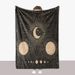 Universe Moon Sun-serien flanell 3D-tryckt soffförtjockat täcke_voghion.com