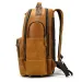 Men's Genuine Crazy Horse Leather Large Capacity Multi-Pocket Travel Backpack Cowhide School Bag_voghion.com