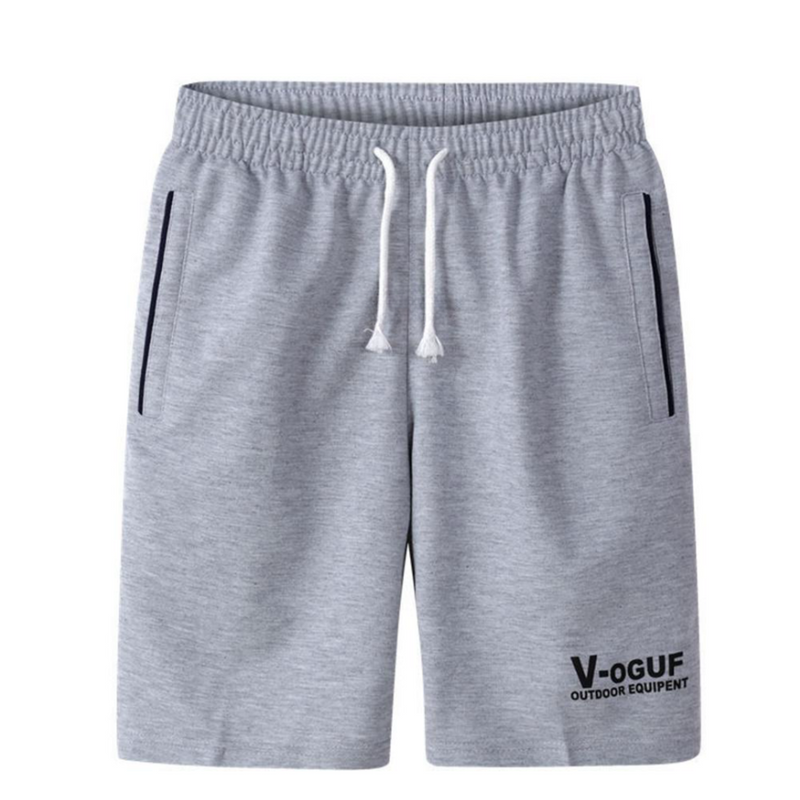 Herren Sport Tasche Kurze Hosen Sommer Sportswear Solide Kordel Zug Kofferraum Strand Shorts Weiche Baumwolle Dünne Hose Lose Jogging Hose_voghion.com