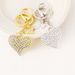 Porte-clés pendentif en forme de cœur incrusté de diamants pour voiture, petit cadeau créatif_voghion.com