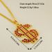 Hip Hop Fashion Dollar Sign Necklace With Zirconia Pendant, Christmas Party And Gift_voghion.com