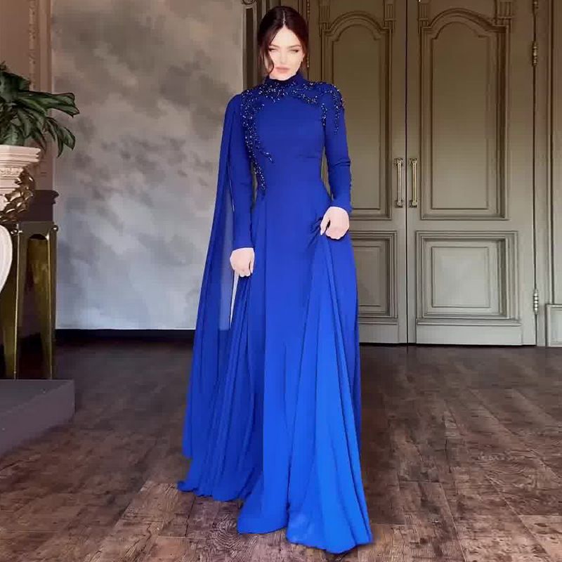 Women's Clothing Palace Style Fashion Diamond Elegant Slim Dress_voghion.com