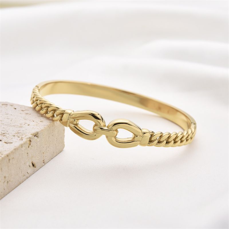 Casual enfärgad titan stål förgyllt armband i titan stål i bulk_voghion.com