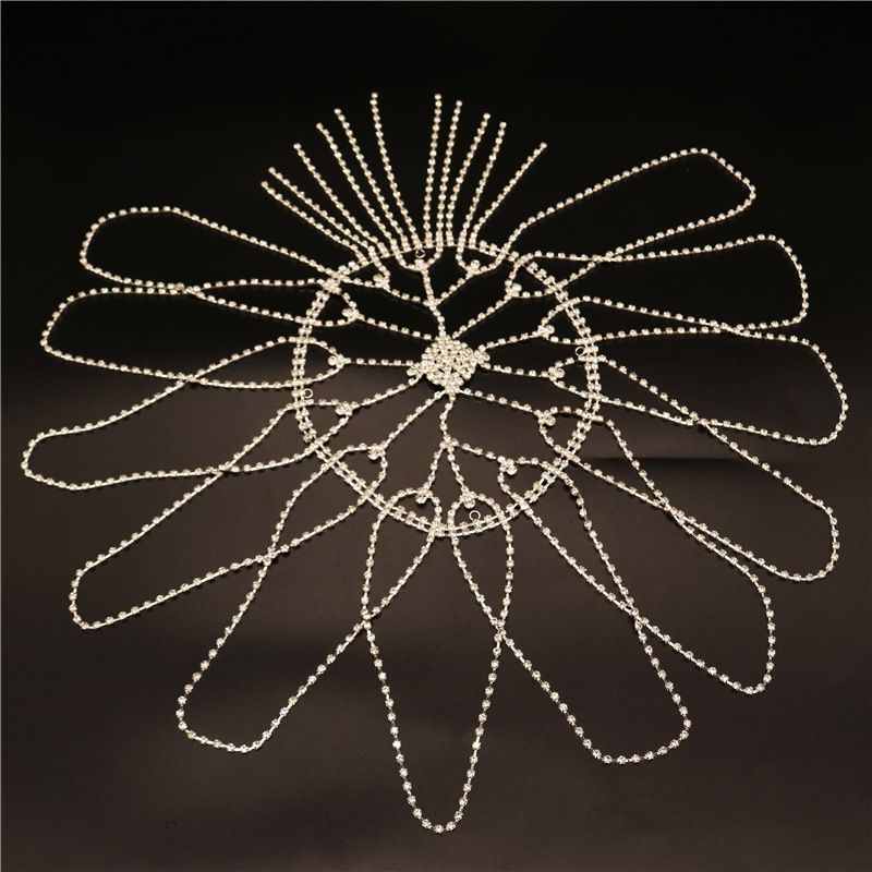 Fashion headwear, exaggerated multi layer tassel hair chain temperament luxury rhinestone headband, Hair chain_voghion.com