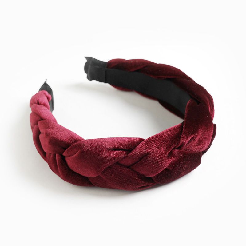 Braid Headband Braid Velvet Gold Velvet Headband_voghion.com