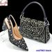Women Shoe Bag Set Party Shoes Bag Combination Large Sparkling Rhinestone Back Strap Elastic Band High Heel Sandals With Handbag Shoes And Bag Set_voghion.com