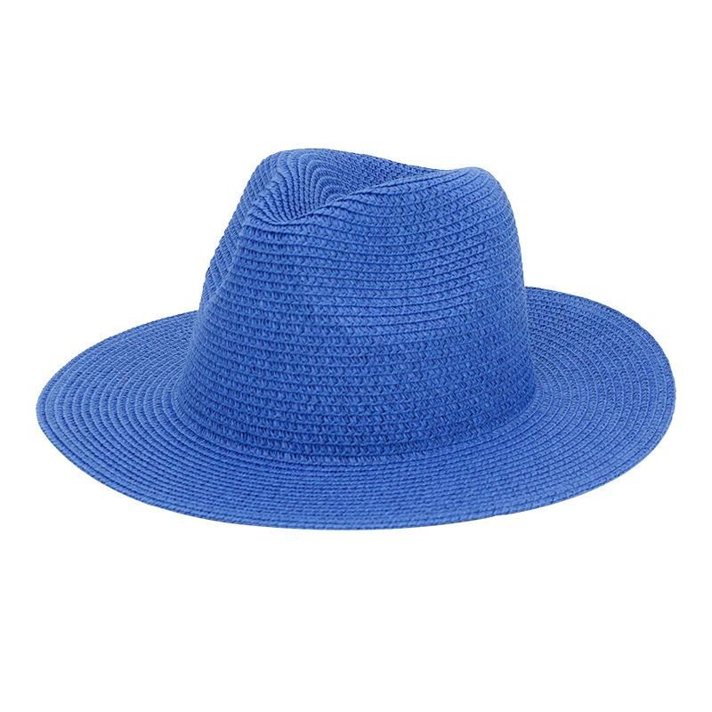25 colors outdoor light board straw hat solid color retro cowboy hat travel beach sun hat wholesale_voghion.com