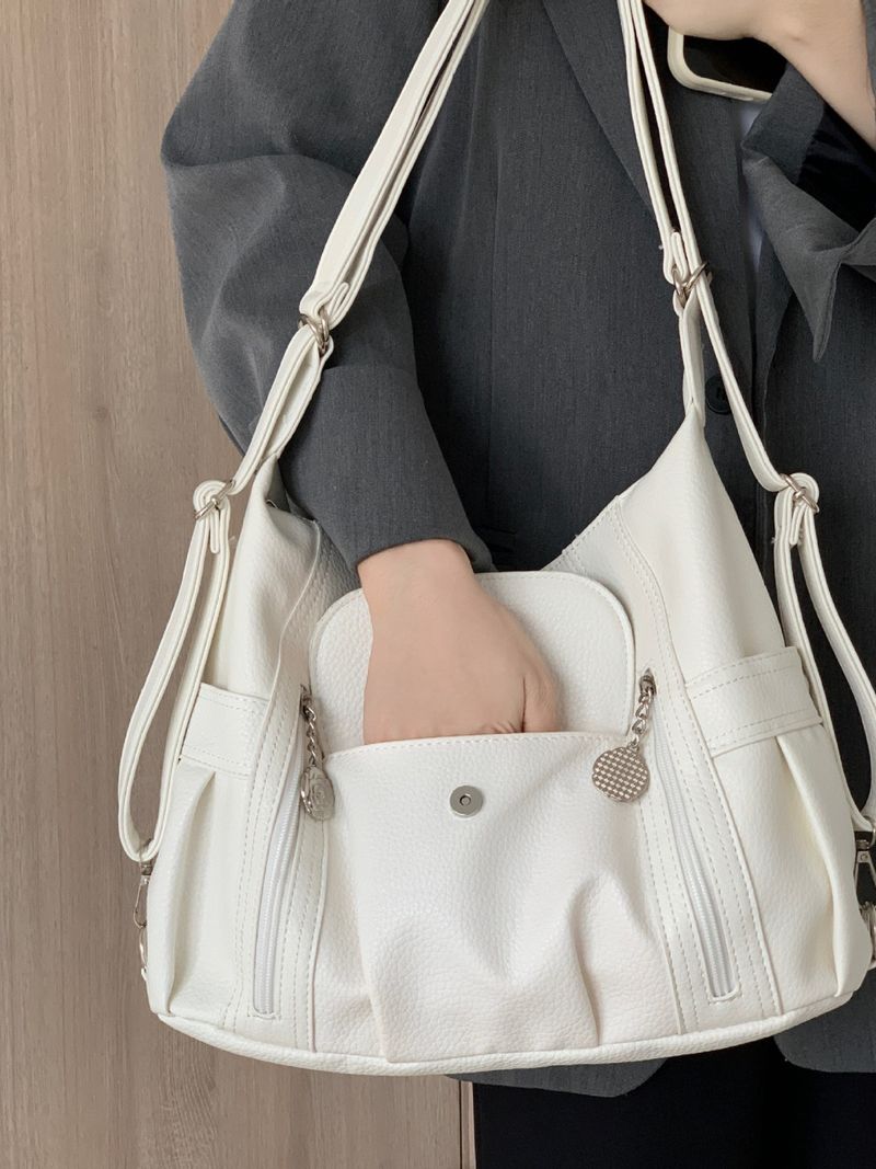 Borsa tote oversize con tracolla – Borsa spaziosa per lavoro e viaggio, design minimalista alla moda_voghion.com