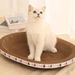 Cat Scratcher Cardboard Oval Cat Scratch Pad Bowl Nest For Indoor Cats Grinding Claw Round Cat Scratching Board_voghion.com