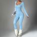 Wow & European And American Style Seamless Long Sleeve Tight Jumpsuit For Women, One-Piece Sports Yoga Bodysuit,_voghion.com