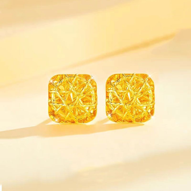 Squisito set di gioielli a forma di stella in filigrana dorata per donna_voghion.com
