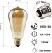 Glitzerlife Edison Glühbirne E27 LED Vintage - 3ER Dekorative Leuchtmittel 4W LED Spiral Filament Lampen 2200K WarmWeiß Licht Antike Glas Glühlampe Nicht Dimmbar_voghion.com