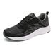 Spring Summer Breathable Running Sports Casual Wear-Resistant Non-Slip Work All Black Mesh Shoes Men Size 45_voghion.com