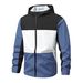 Slim-Fit-Kapuzenjacke für Herren – Leichte Polyester-Windjacke mit Stehkragen für Outdoor- und Freizeitkleidung (Grün, Blau)_voghion.com