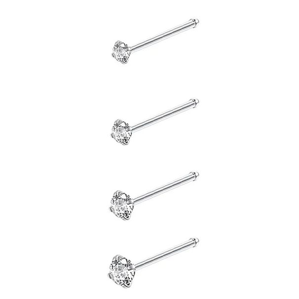 4-12 pezzi di zirconi cubici per il naso, 20 g, piercing al naso, gioielli in osso a forma di L, gioielli in cristallo lucido per piercing alla narice_voghion.com