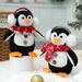 Niedlicher Pinguin-Weihnachtsschmuck mit Kopfhörern – Festliche Hängedekoration für Baum, Zuhause und als Geschenk (Rot/Grau)_voghion.com