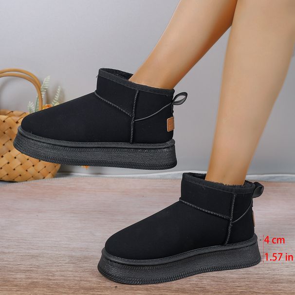 2024 New Winter Snow High Top With Fur Lining Women's Warm Thick Sole Comfortable Short Boots_voghion.com