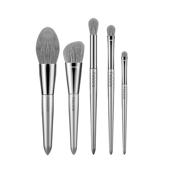 Makeup case 5 pieces super soft eye shadow powder full set of brush makeup tools beginner_voghion.com
