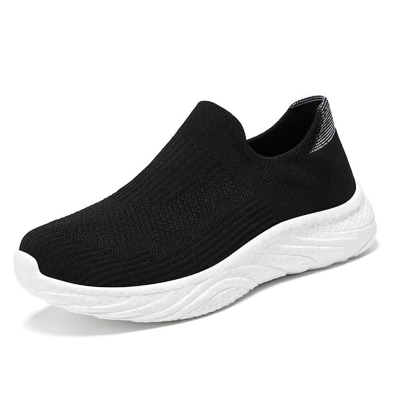 Moteriški batai, nauji laisvalaikio sportiniai bateliai, bėgimo bateliai, minkšto padu, madingi, austi, užmaunami bateliai_voghion.com