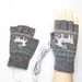 Guantes calefactores USB eléctricos de medio dedo para mujer, otoño e invierno, estudiantes, equitación, lana, lindos y dulces dedos desnudos._voghion.com