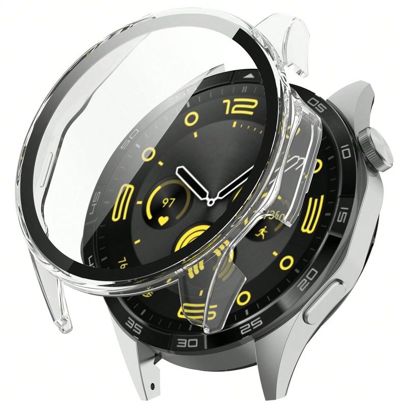 1 funda de reloj compatible con Huawei GT4 41 mm/46 mm PC + cubierta protectora de vidrio templado_voghion.com