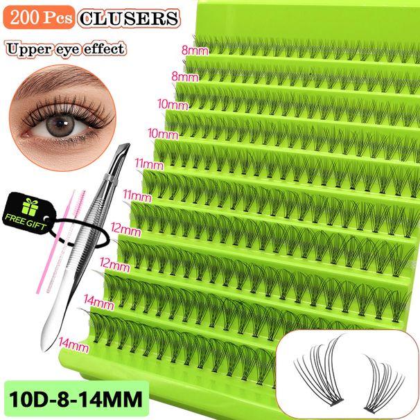 10-pak mieszanych sztucznych rzęs 20D/30D - aplikacja DIY Lazy Girl w 3 krokach (styl pszenicy i mini diabła, puszysty i naturalny wygląd, kępki jakości salonowej)_voghion.com