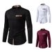 Herrenhemden, Herren-Stehkragen-Henry-Hemden, karierte Colour-Blocking-Langarmhemden im Großhandel_voghion.com