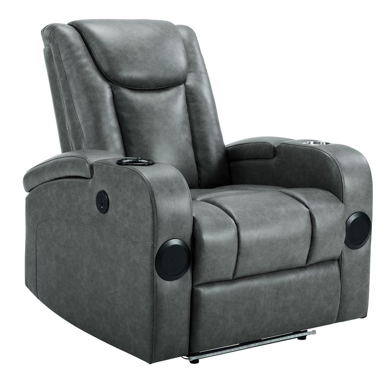 Recliner Sofa With Power Recline, Adjustable Split Back, USB Charging, Bluetooth Speakers & LED LightingRecliner Sofa With Power Recline, Adjustable Split Back, USB Charging, Bluetooth Speakers & LED_voghion.com