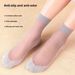 XinWq 10 Pairs Ankle Ultrathin Breathable Non-slip Solid Color Sweat Absorption Seamless Summer Cotton Sole See Through_voghion.com