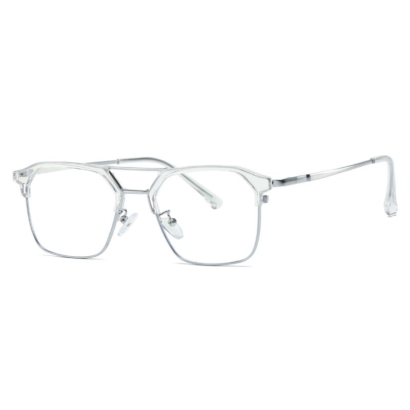 Black Warrior Double Beam Glasögon med stora bågar för män med närsynthet, kan matchas med grader, avancerad känsla, antiblått ljus, färgskiftande ögon_voghion.com