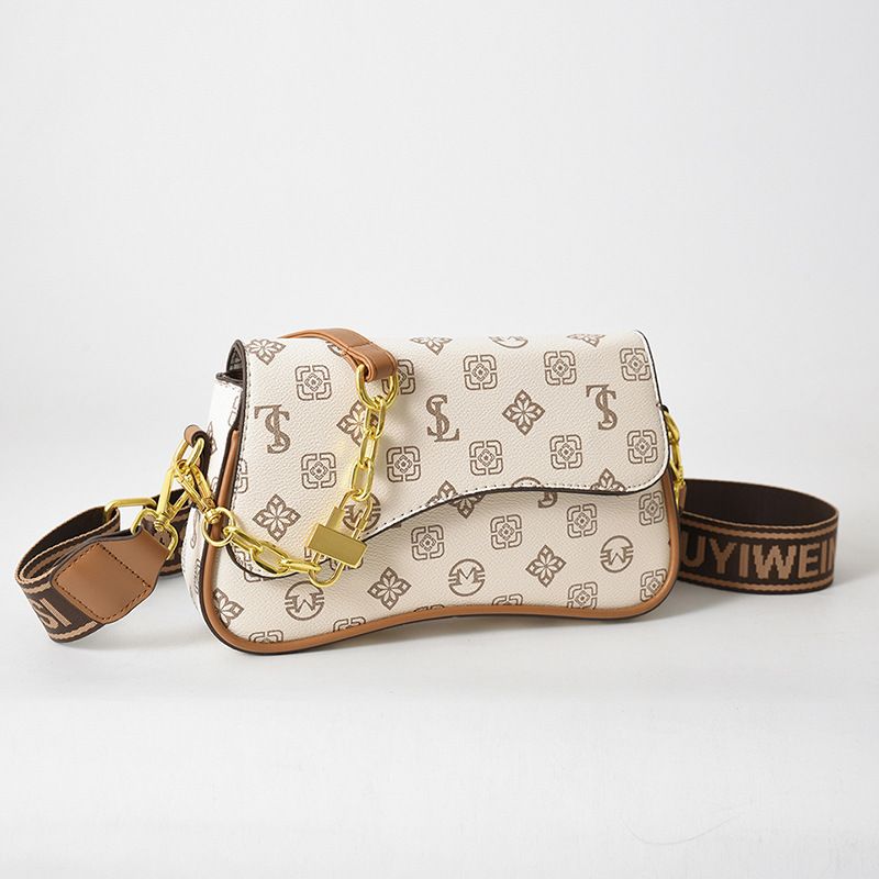 Bolso de mano de alta calidad para mujer, nueva tendencia 2023, estampado a la moda, pequeño cuadrado, versátil, cruzado, para axila, ocio_voghion.com