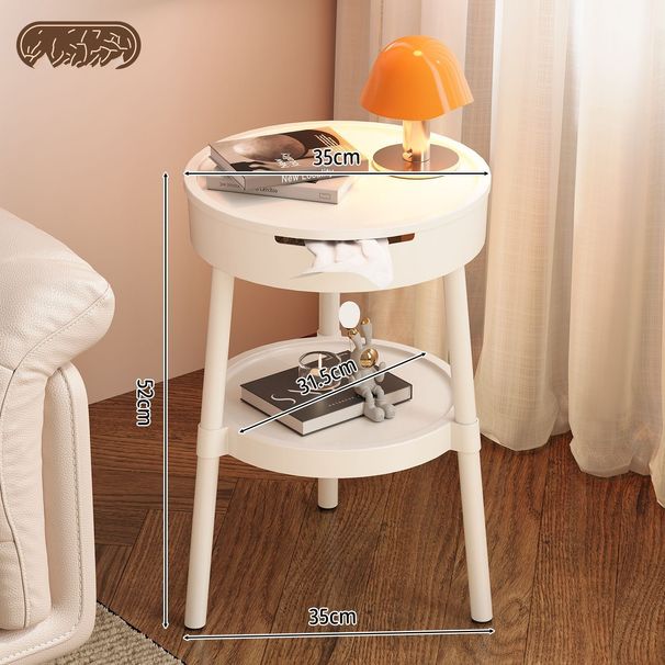 Multi-layer Portable Picnic Round Outdoor Camping Storage Small Coffee Table_voghion.com