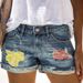Women's fashion casual vintage denim shorts_voghion.com