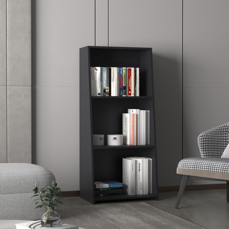Black Note Ladder Bookcase ThreeTier 47 Tall_voghion.com