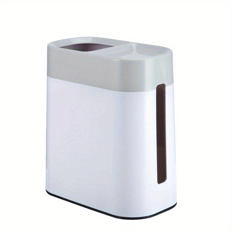 1pc 2 In 1 Desktop Trash Can With Tissue Box; Creative Plastic Mini Wastebasket; Trash Can; Garbage Bin; Rubbish Recycling For Desktop; Dressing Tab_voghion.com