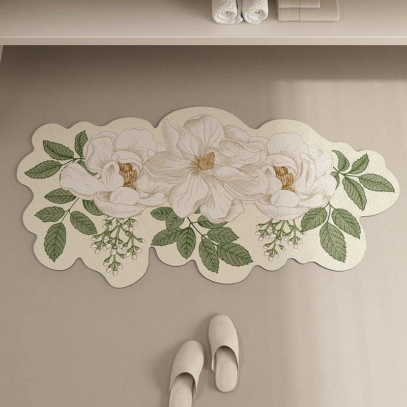 American Style Bathroom Entrance Carpet Water Absorbent Quick-Dry Bathroom-Specific Non-Slip Door Washroom Foot Mat_voghion.com