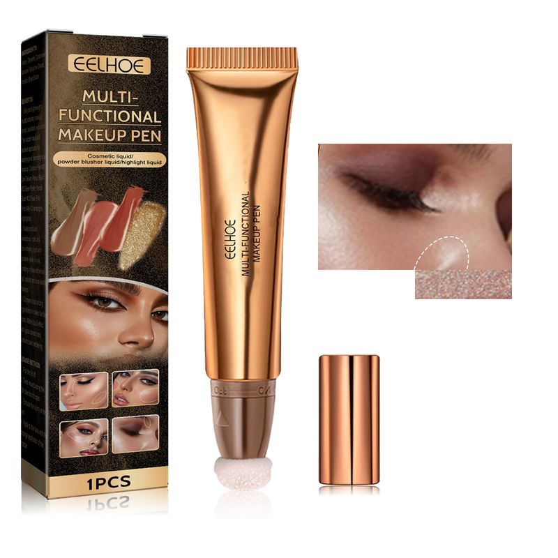 Multifunktionaler Kosmetikstift, flüssige Kontur, natürliches Schimmer-Finish, Feuchtigkeitscreme, weiches flüssiges Puder-Rouge für_voghion.com