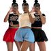 2025 Women's Pocket Sexy Double Layer Solid Color Versatile Bubble Shorts_voghion.com